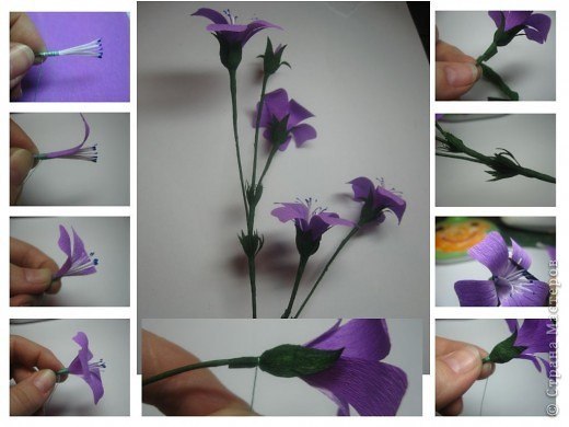 Поделки цветы из бумаги своими руками пошаговое фото